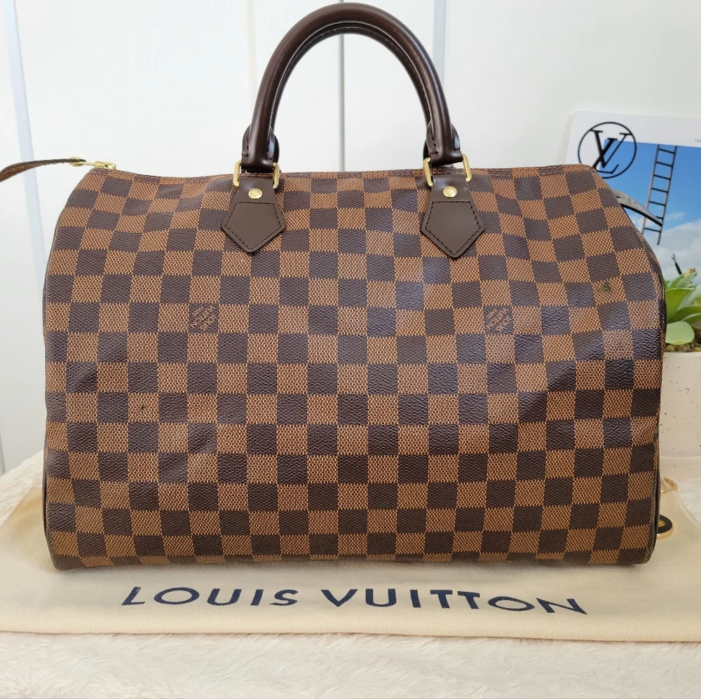 Louis Vuitton Speedy 35 Damier Ebene Handbag